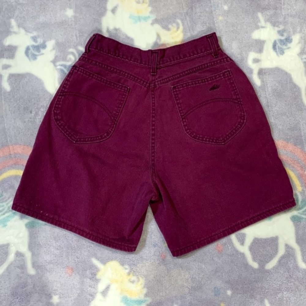 Vintage 80s 90s Purple High Waisted Mom Shorts - Picture 2 of 11